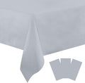 3 Pack Grey Disposable Tablecloth, 54" x 108" Plastic Table Covers, Decorative Rectangle Tablecloth for Parties, Events, Wedding, Inddors & Outdoors