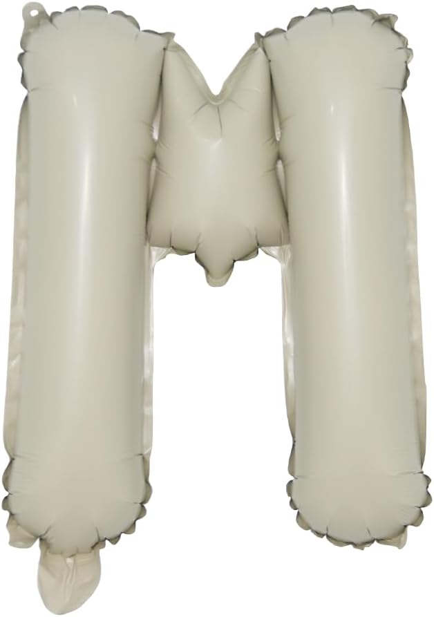 16 inch Cream Letter A to Z Alphabet Number 0-9 Foil Balloons Letter Birthday Party Wedding Decoration event & party supplies birthday balloons (16 inch Cream M)