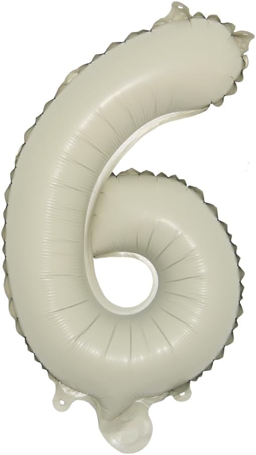 16 inch Cream Letter A to Z Alphabet Number 0-9 Foil Balloons Letter Birthday Party Wedding Decoration event & party supplies birthday balloons (16 inch Cream 6)