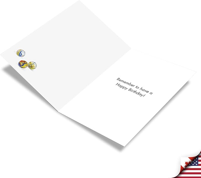 NobleWorks Hysterical Birthday Greeting Card with 5 x 7 Inch Envelope (1 Card) Lost Marbles C7858BDG