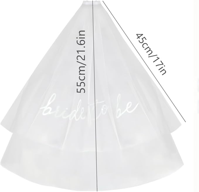 Bridal veil Bride to Be Gold Foil Print Veil for Bachelorette Party Bridal Shower Wedding Veil Engagement Party Favors