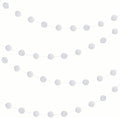 White Honeycomb Ball Garland - 7 ft. - Elegant Paper Decor - Ideal for Bridal Showers, Birthdays, & Christmas Parties (1 Pc.)