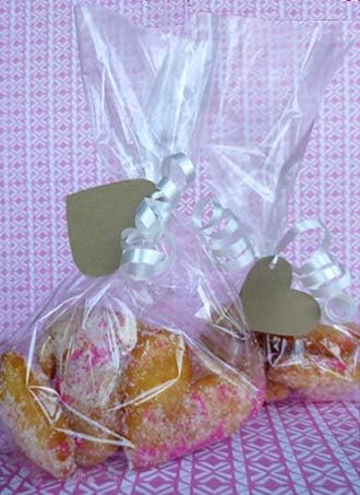 Purple Q Crafts Clear Plastic Cellophane Bags with 4" Colored Twist Ties for Gifts Party Favors (8"x10" 50 Pack)