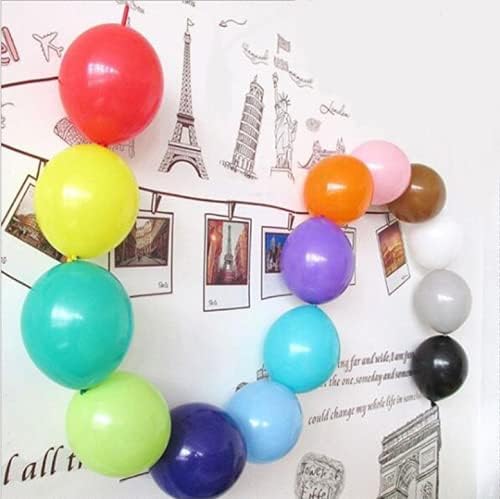 IN-JOOYAA 6 Inch Dark Green Latex Link Balloon 100 Pcs Quick Linkable Balloon for Party Decoration