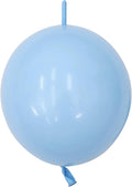 IN-JOOYAA 6 Inch Macaron Blue Latex Link Balloon 100 Pcs Quick Linkable Balloon for Party Decoration
