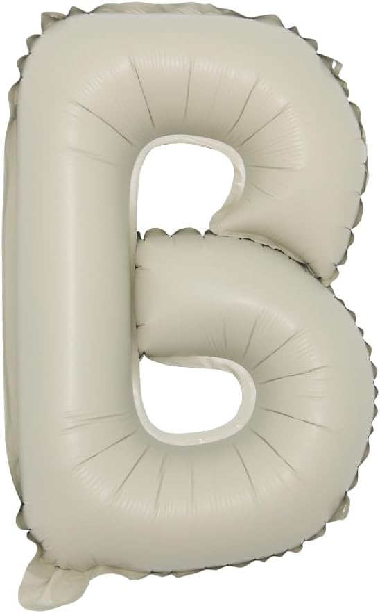 16 inch Cream Letter A to Z Alphabet Number 0-9 Foil Balloons Letter Birthday Party Wedding Decoration event & party supplies birthday balloons (16 inch Cream B)