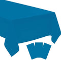 3 Pack Blue Green Disposable Tablecloth, 54" x 108" Plastic Table Covers, Decorative Rectangle Tablecloth for Parties, Events, Wedding, Inddors & Outdoors
