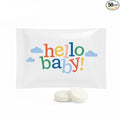 SIMPLY Peppermint "Hello Baby", Individually Wrapped Breath Mints, Bulk 50 Packets (2 per Packet), | Gender Reveal, Party Favors