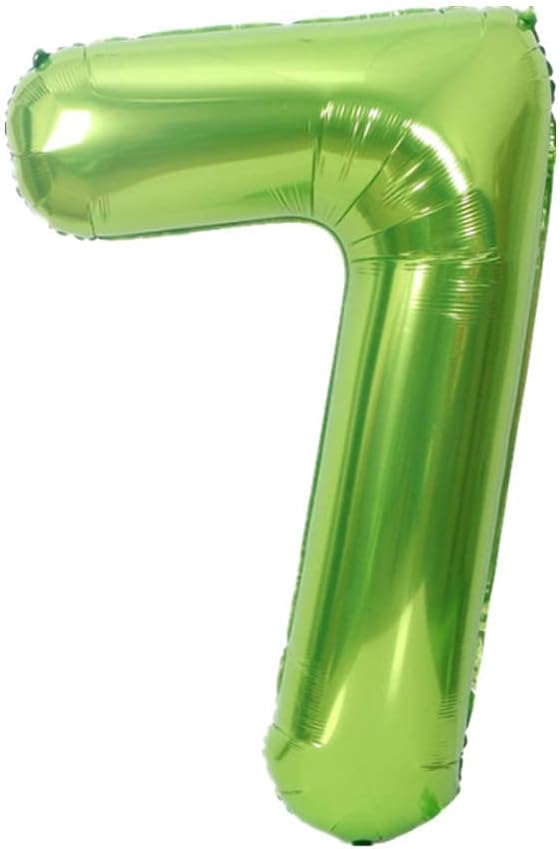 40 Inch Large Foil Helium Number Balloon Birthday Wedding Party 0-9 (Green, 7)