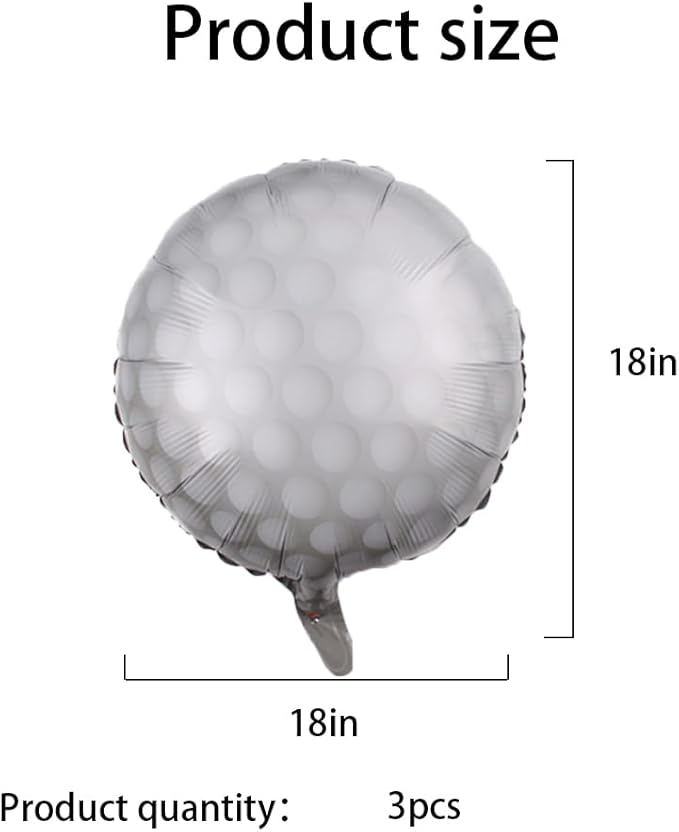 Golf Balloons Golf Ball Foil Balloons for Golf Birthday Graduation Party Supplies Decorations Sports Theme Party Favors Decorations Balloon Party 3pcs
