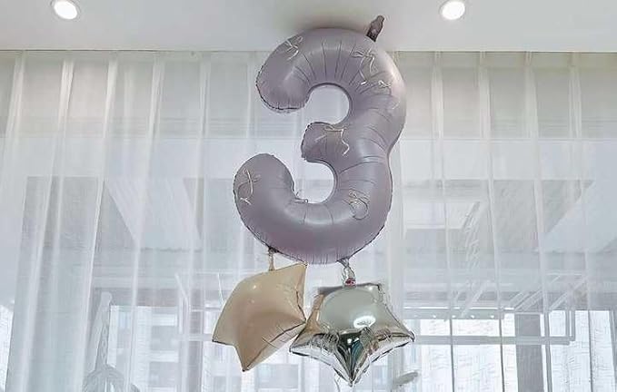 Lilac Number 9 Balloon 40 Inch, 9th Birthday Party Decorations for Children, Giant 9 Foil Balloon for Party Supplies
