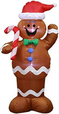 5ft Christmas Inflatable Gingerbread Man Decor Yard Indoor/Outdoor Inflatable Decoration for Christmas Party Porch/Yard/Garden/Lawn