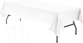 Plastic White Tablecloths 3 Pack Disposable Table Covers 54" x 108" Rectangular Table Cloths for Parties Engagement Wedding Bridal Shower Banquet, Fits 6 to 8 Foot Rectangle Tables