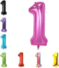 40 Inch Large Foil Helium Number Balloon Birthday Wedding Party 0-9 (Pink, 1)