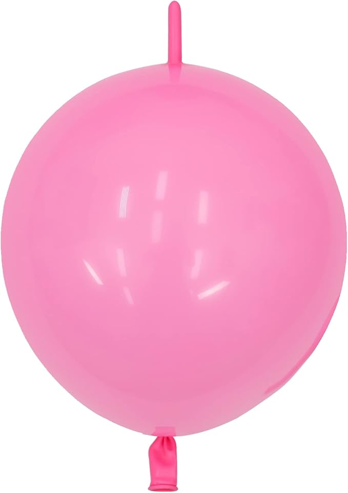 IN-JOOYAA 6 Inch Pink Latex Link Balloon 100 Pcs Quick Linkable Balloon for Party Decoration