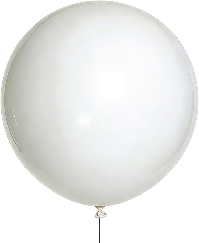 White Balloons Birthday Decorations 10 Pack 36 inch Round Wedding Ballons for White Themed Wedding Graduation Birthday Party Backdrop 4th of July Decorations Independence Day