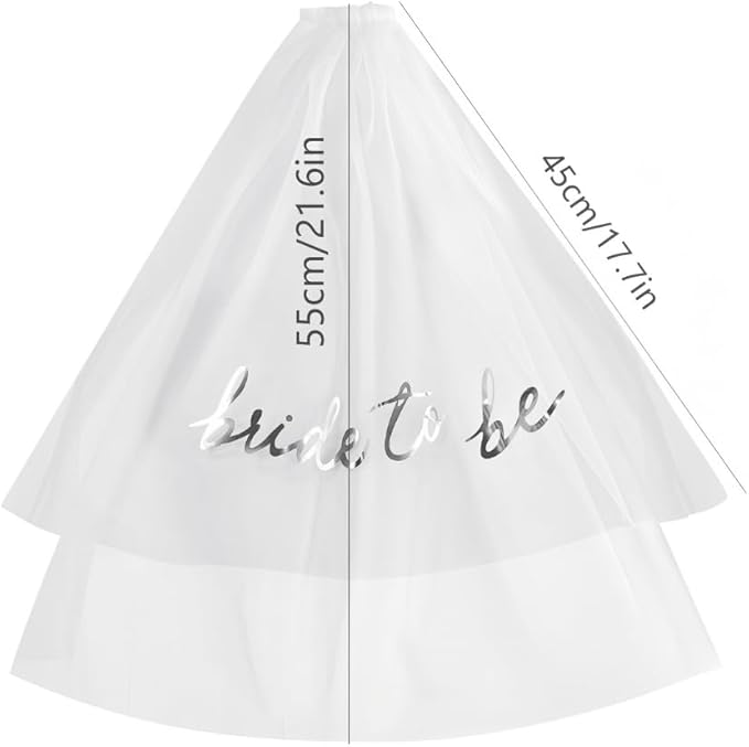 Bridal veil Bride to Be Gold Foil Print Veil for Bachelorette Party Bridal Shower Wedding Veil Engagement Party Favors