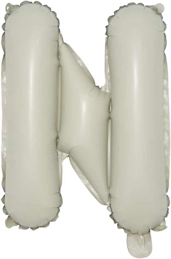 16 inch Cream Letter A to Z Alphabet Number 0-9 Foil Balloons Letter Birthday Party Wedding Decoration event & party supplies birthday balloons (16 inch Cream N)