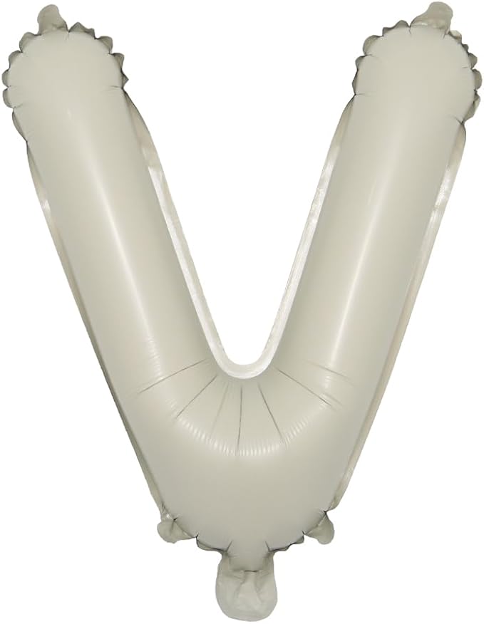 16 inch Cream Letter A to Z Alphabet Number 0-9 Foil Balloons Letter Birthday Party Wedding Decoration event & party supplies birthday balloons (16 inch Cream V)