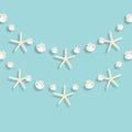 Decor365 White Finger Starfish Sea Shell Garland Ocean Coastal Nautical Party Decoration Starfish Cutouts Hanging Bunting Banner Under the Sea Mermaid Wish Birthday Beach Wedding Decor