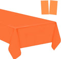 2 Pack Christmas Plastic Tablecloths Disposable Xmas Table Covers Table Cloths BBQ Picnic Birthday Christmas Party Covers Waterproof Oil-proof Table Cloth Thin Orange Table Cloths 54 x 108 In