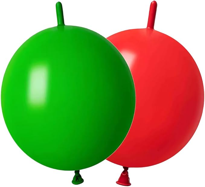 IN-JOOYAA Red and Green Link Balloons 6 Inch 100 Pcs Quick Link Balloon for Christmas, Party Favor Decoration