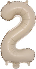 RUIANSI 16 inch Caramel Foil Number Balloon - Party Decoration, 1 pc + Blow Up Straw, Birthday, All Ages, Children