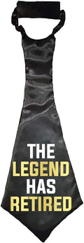 Sterling James Co. Oversized Retirement Party Necktie - Funny Legend Has Retired Novelty Tie - Retirement Gifts for Him - Party Favors and Supplies