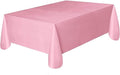 3 Pack Plastic Tablecloth Rectangle 54" X 108" Premium Disposable Table Cover for Party Birthday Wedding (Pink)