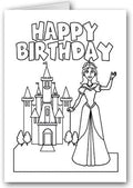 Stonehouse Collection | Happy Birthday Princess Set of Coloring Greeting Cards | 12 Coloring Cards and Envelopes (Princess)