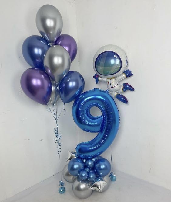 Navy Blue Number 19 Balloon 40 inch, 19 Number Balloons, 19th Navy Blue Birthday Decorations, 19 Year Old Girls Boys Blue Party Supplies