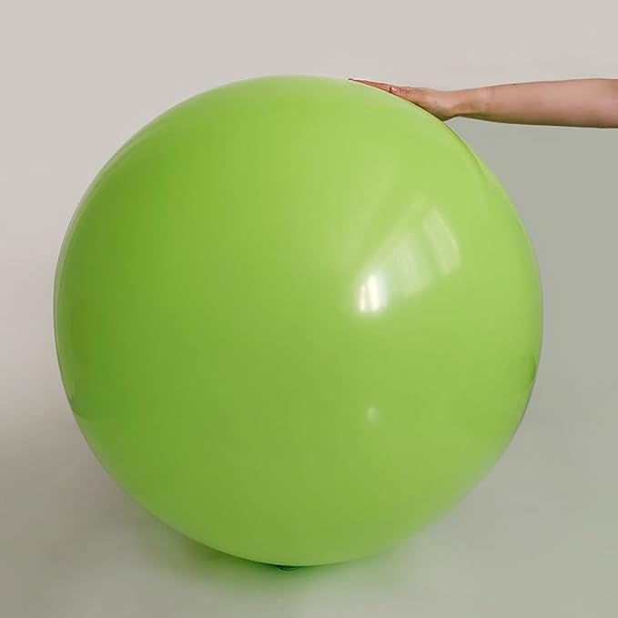 KALOR 36 Inch Giant Sage Green Balloons, 6 Pack Large Round Sage Green Latex Balloons for Anniversary, Birthday, Christmas, Wedding, Baby Shower Party Decorations