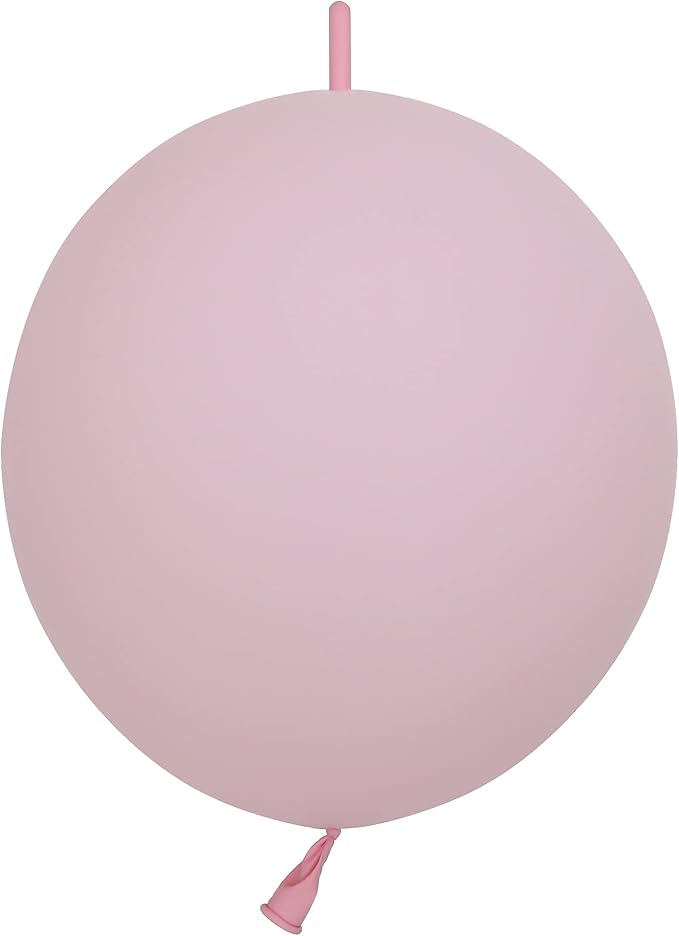 IN-JOOYAA 6 Inch Macaron Pink Latex Link Balloon 100 Pcs Quick Linkable Balloon for Party Decoration