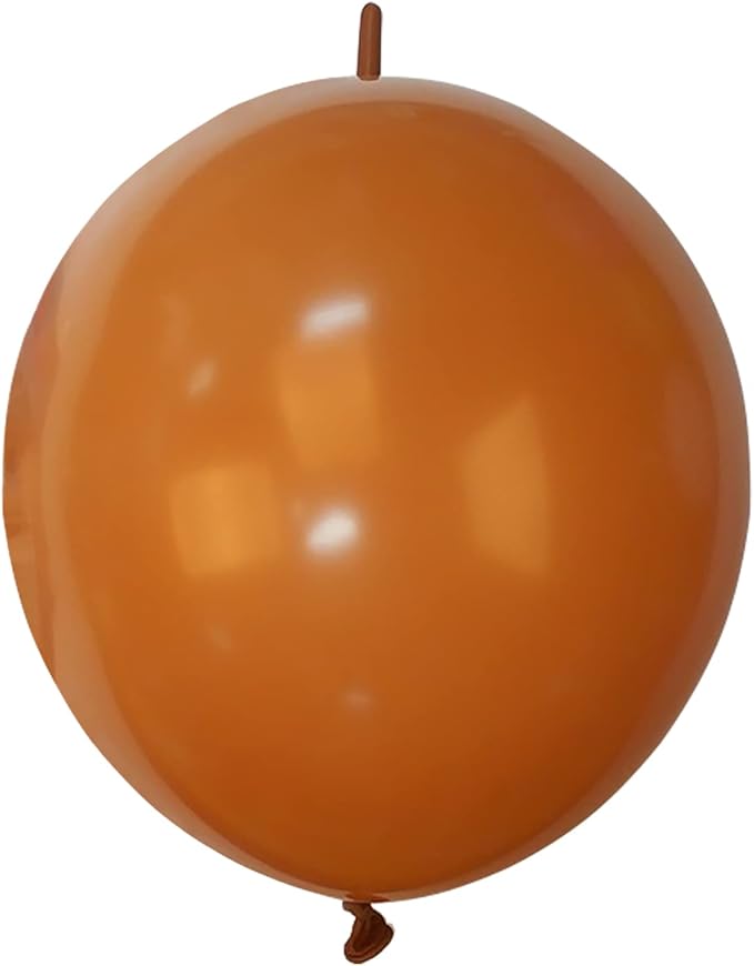 IN-JOOYAA 6 Inch Coffee Latex Link Balloon 100 Pcs Quick Link Balloons for Party Decoration