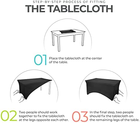 Utopia Kitchen Spandex Tablecloth 10 Pack [6FT, Champagne] Tight, Fitted, Washable and Wrinkle Resistant Stretch Table Cloth Rectangle Cover for Trade Show, Weddings & Parties [72Lx30Wx30H Inch]