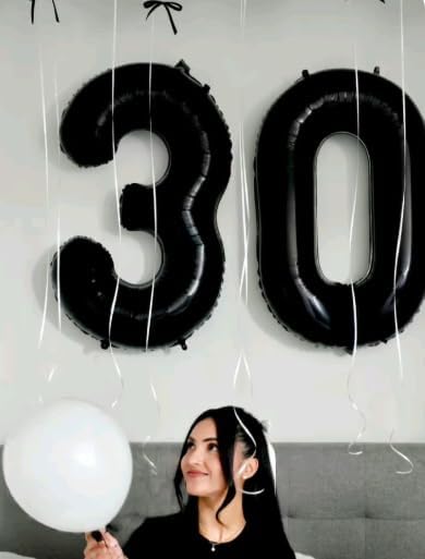 Black 40 Inch 0 Number Balloons, Balloon Decorations for 10 20 30 40 50 60 70 80 90 100 Birthday, Foil Giant Birthday Graduations Anniversary Party