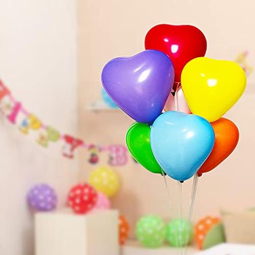 10-inch Heart shaped balloons 10 Kinds of Mixed Color Latex Balloons for Valentines Day,Propose Marriage,Wedding Party.(red, purple,yellow,green,blue, pink, white,orange,etc.) (mixed, 50 pieces)