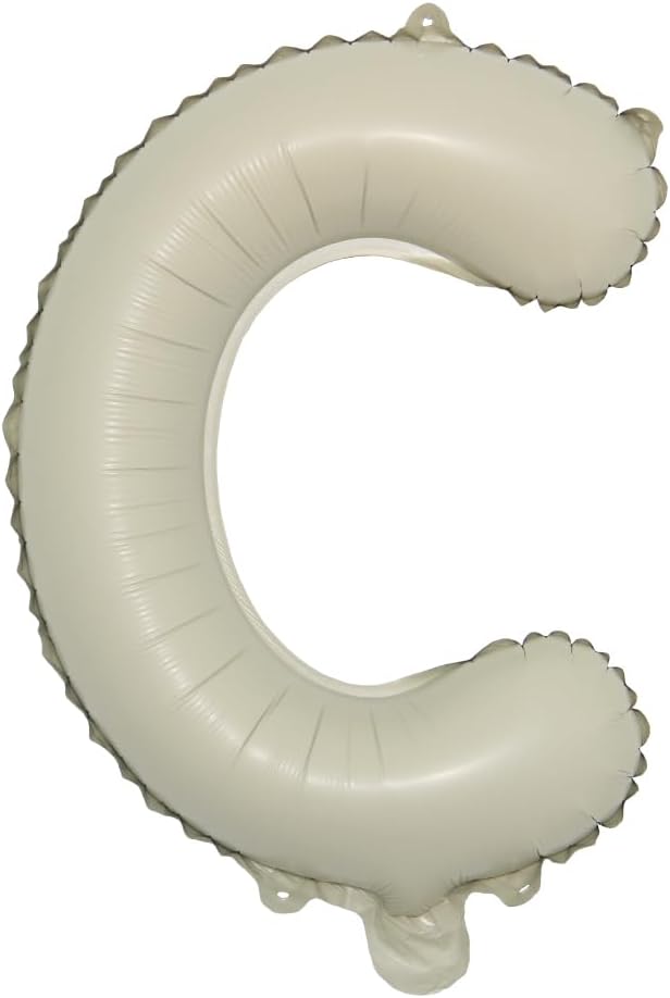 16 inch Cream Letter A to Z Alphabet Number 0-9 Foil Balloons Letter Birthday Party Wedding Decoration event & party supplies birthday balloons (16 inch Cream C)