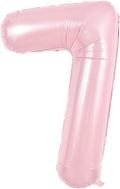 TONIFUL 40 Inch Pastel Pink Number 7 Balloon Balloon Big Pink Digital 7 Balloon for Girl's Birthday Party Wedding Bridal Shower Engagement Anniversary Photo Shoot Supplies