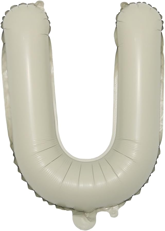 16 inch Cream Letter A to Z Alphabet Number 0-9 Foil Balloons Letter Birthday Party Wedding Decoration event & party supplies birthday balloons (16 inch Cream U)