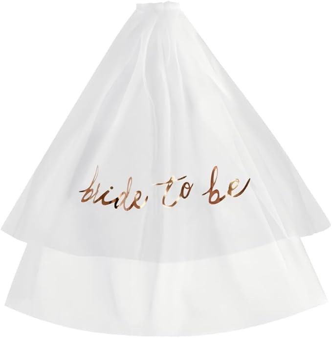 Bridal veil Bride to Be Gold Foil Print Veil for Bachelorette Party Bridal Shower Wedding Veil Engagement Party Favors