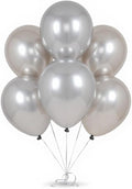 50 Pack 12 Inch Silver Latex Balloons for Party Decorations, Thick Premium Balloons for New Year’s, Corporate Events, Graduation, Wedding, Photo Backdrop, Arch & Garland, Air or Helium