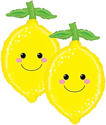 Set of 2 Produce Pal Lemon Garden Jumbo 29" Foil Party Balloons