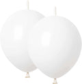 Link Balloons White 12 Inch Latex Quick Linkale Balloon 160 Pcs for Birthday, Halloween, Christmas, Party Festival Decorations