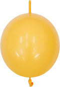 IN-JOOYAA 6 Inch Lemon Yellow Latex Link Balloon 100 Pcs Quick Link Balloons for Party Decoration