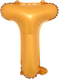 16" inch Single Orange Alphabet Letter Number Balloons Aluminum Hanging Foil Film Balloon Wedding Birthday Party Decoration Banner Air Mylar Balloons (16 Inch Orange T)
