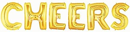 Glanzzeit 16 Inch Gold Balloons Decor Letters A to Z Numbers 0 to 9 for Wedding Prom Birthday Party (Letter C)