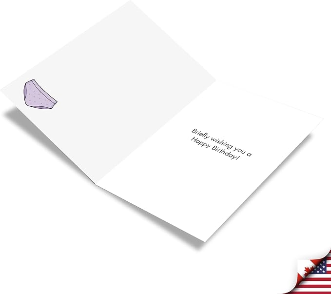 NobleWorks - 1 Funny Women's Birthday Card with Envelope - Humor, Stationery Bday Card for Wife, Sister, Her, Midlife Underwear C3338BDG