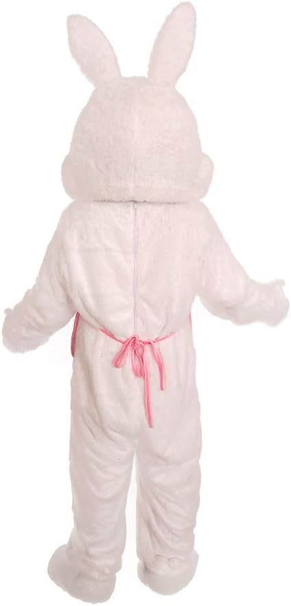 Easter Bunny Mascot Costume Blue Vest Unisex Deluxe Rabbit Costume Party Adult Size Fancy Dress