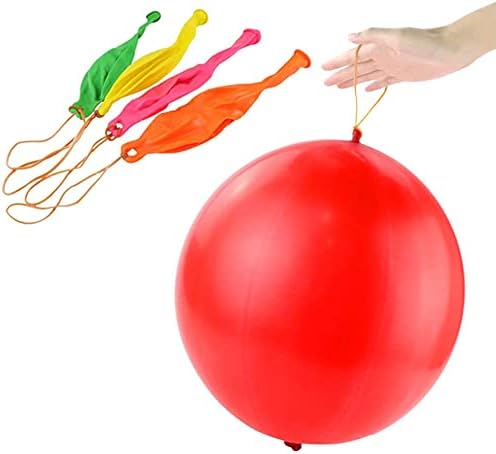 RUBFAC 80Pcs Punch Balloons, Party Favors for Kids, Thickened Heavy Duty Neon Punching Bounce Balloon for Easter Egg Fillers,Birthday Party Goodie Bag Stuffers Exciting Outdoor Play Supply